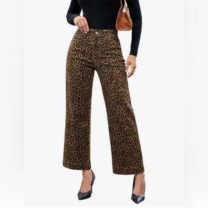 Amazon Luvamia high waisted cheetah print jeans